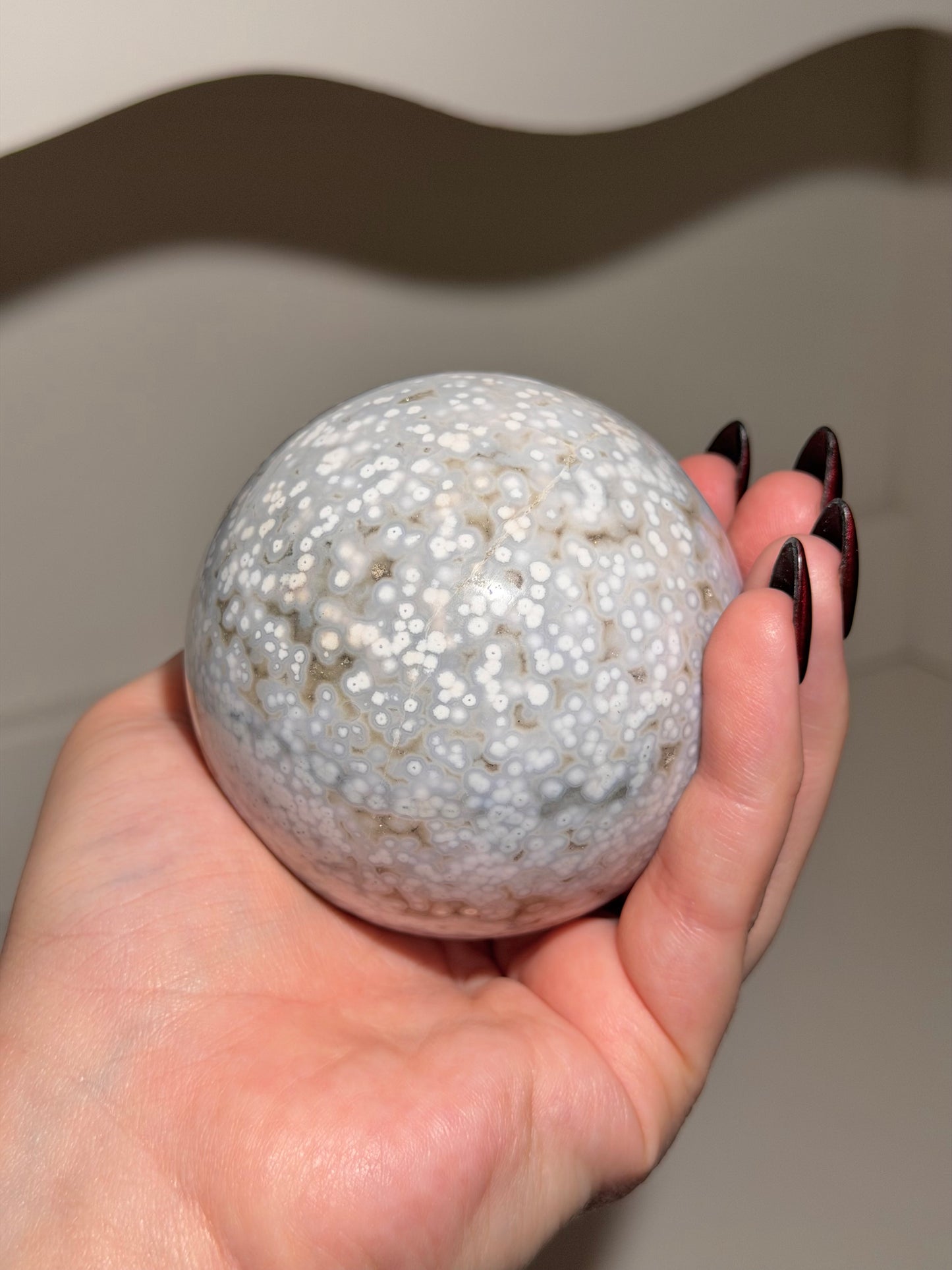 Periwinkle orby sea jasper sphere *Personal collection release