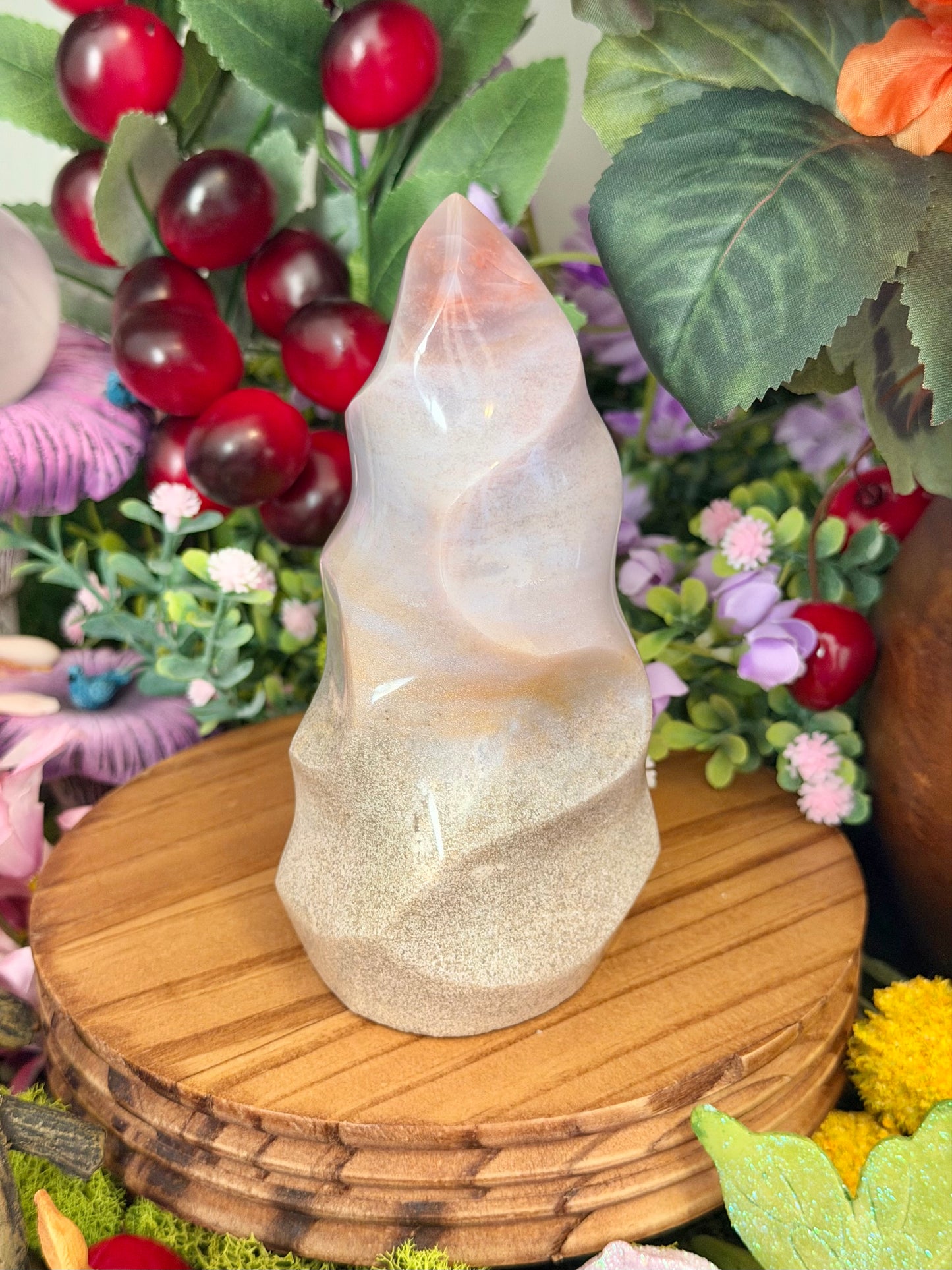 Pastel orby lilac sea jasper flame