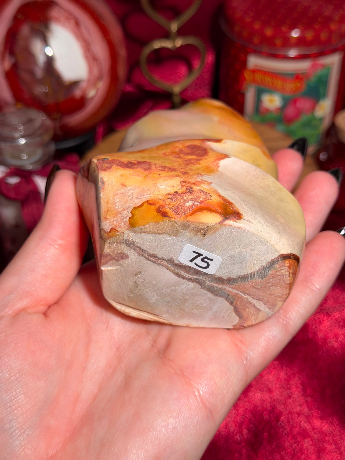 Polychrome jasper flame
