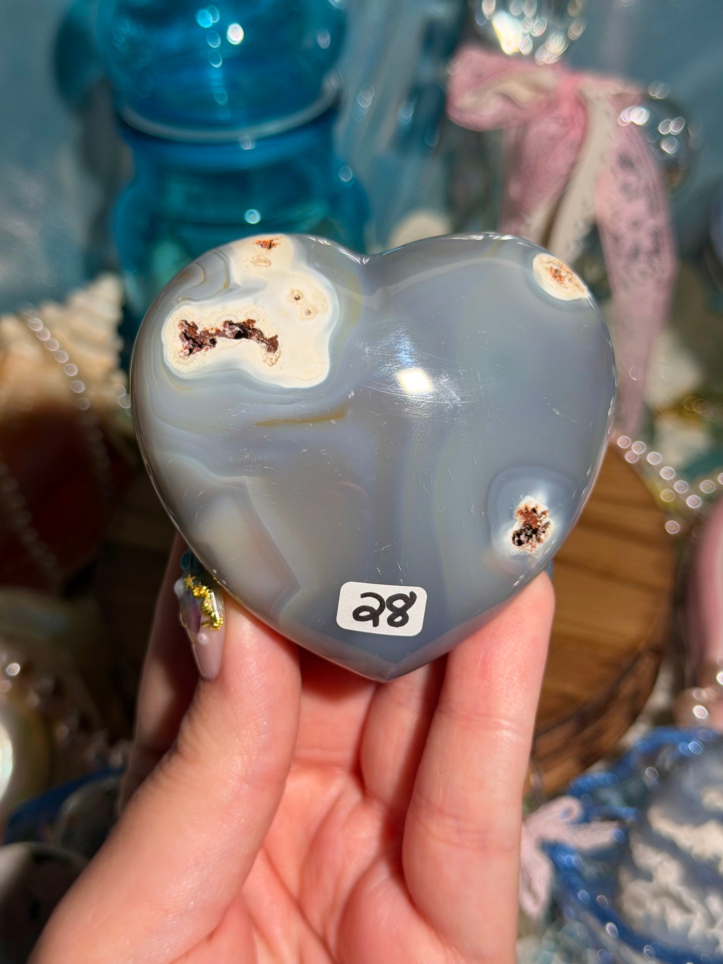 Orca agate heart