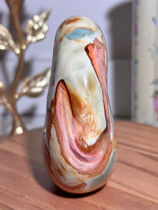 Colorful polychrome jasper freeform