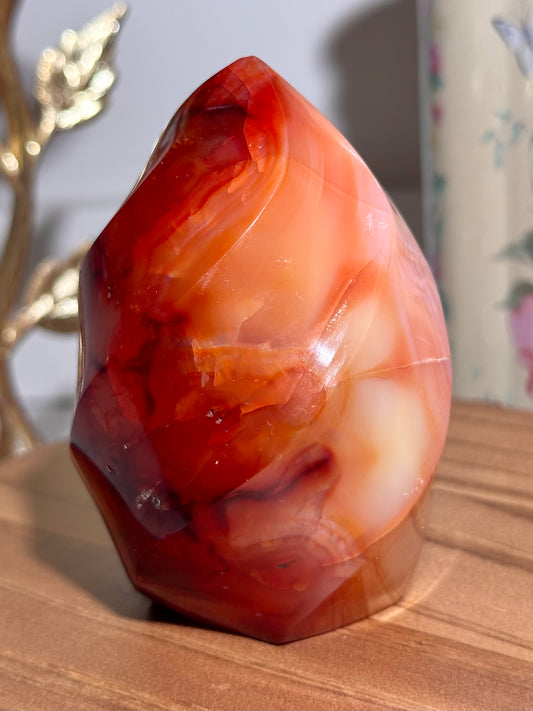Dark pink carnelian flame