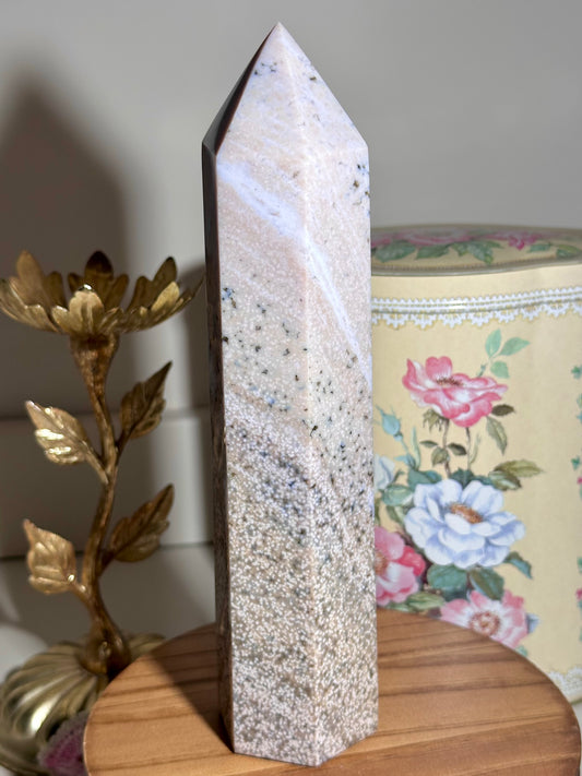 Pastel orbicular sea jasper tower