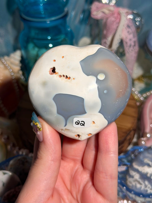 Orca agate heart
