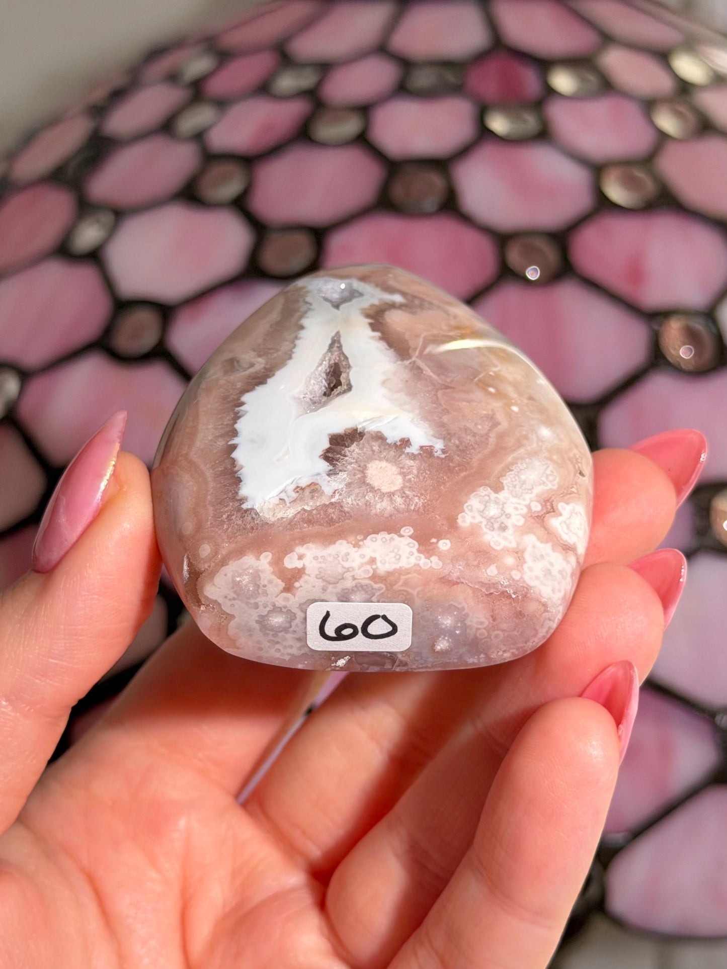 Flower agate x pink amethyst flame
