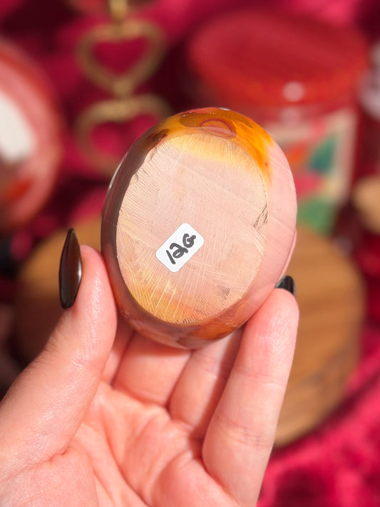 Blush pink polychrome jasper bowl 12g