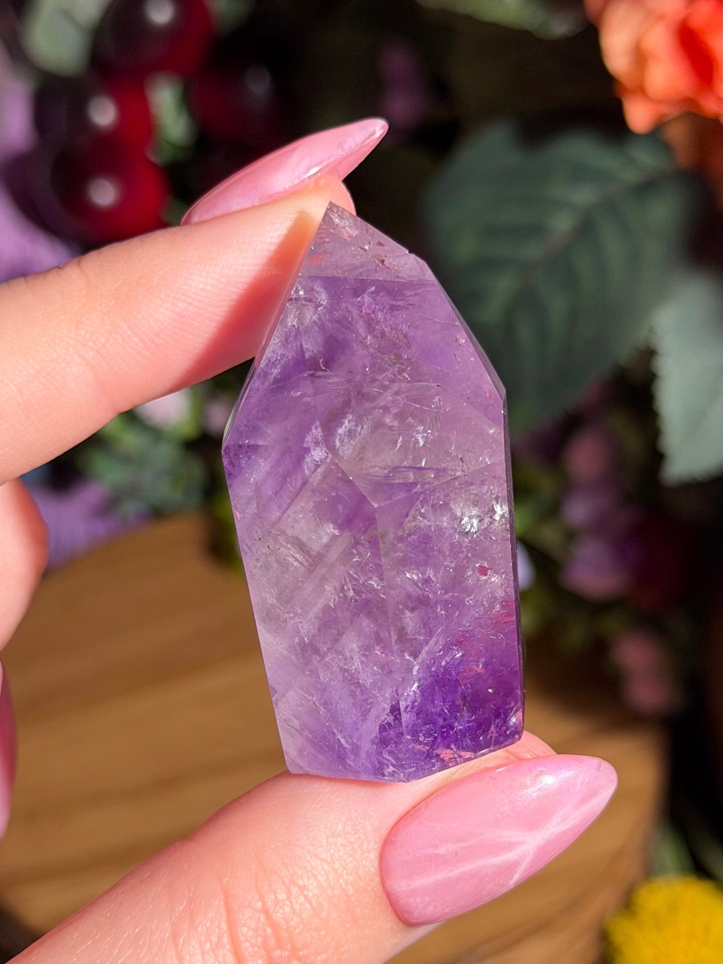 Purple phantom amethyst tower from Brazil