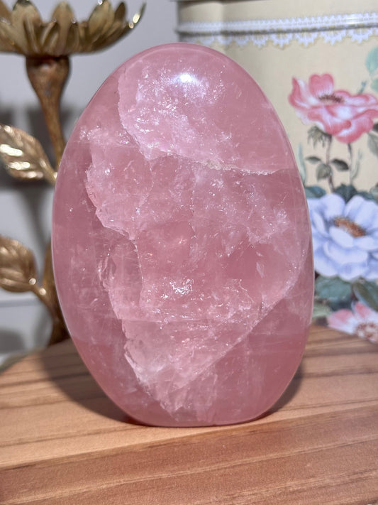 Soft baby pink rose quartz freeform