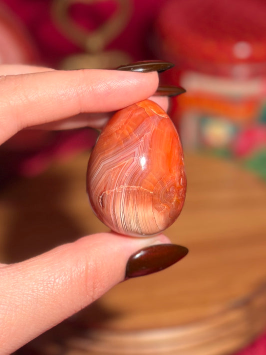 Toasty strawberry carnelian egg