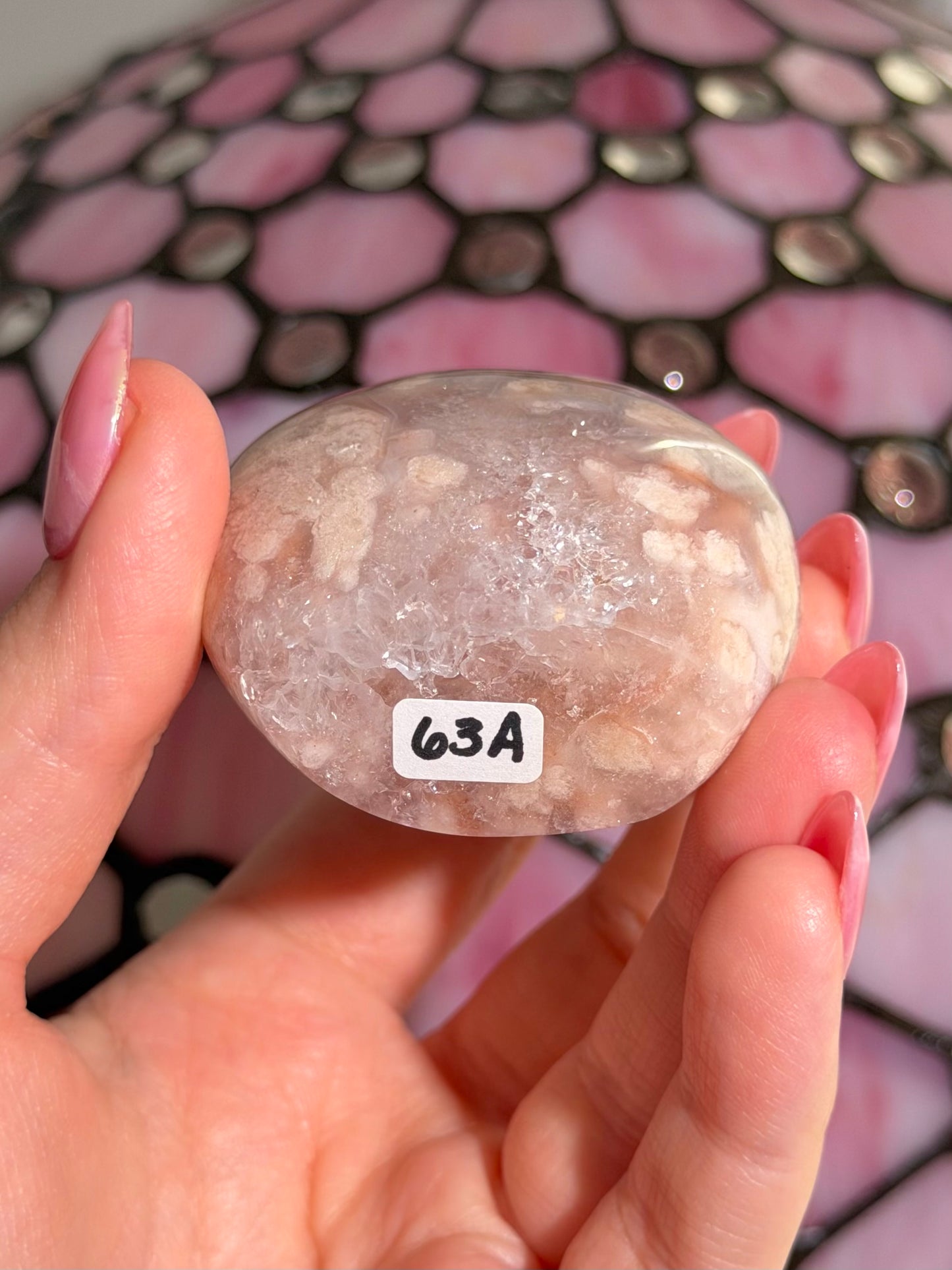 Flower agate x pink amethyst flame