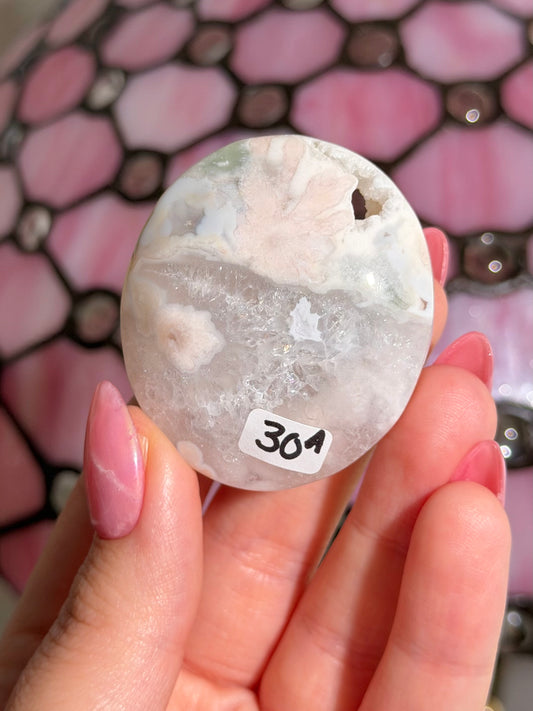 Pastel flower agate palmstone