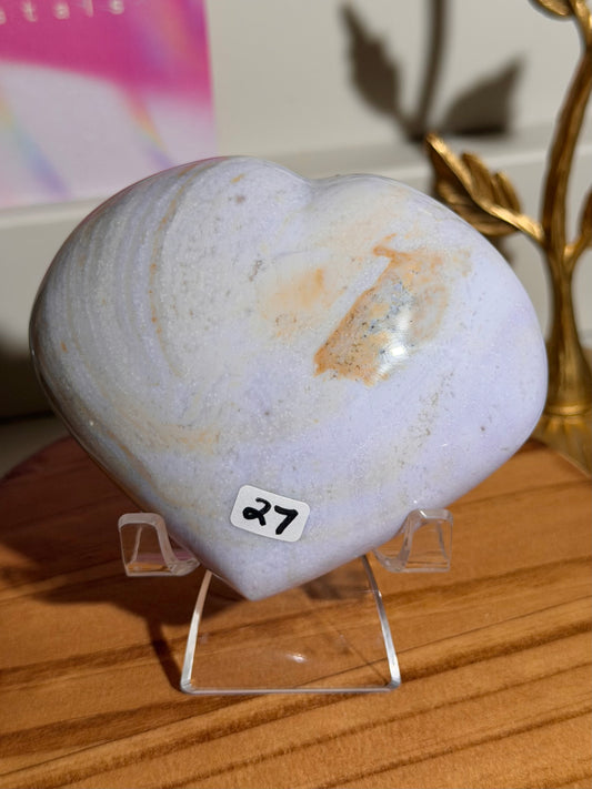 Pastel lilac sea jasper heart