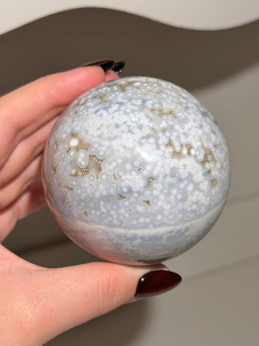 Periwinkle orby sea jasper sphere *Personal collection release