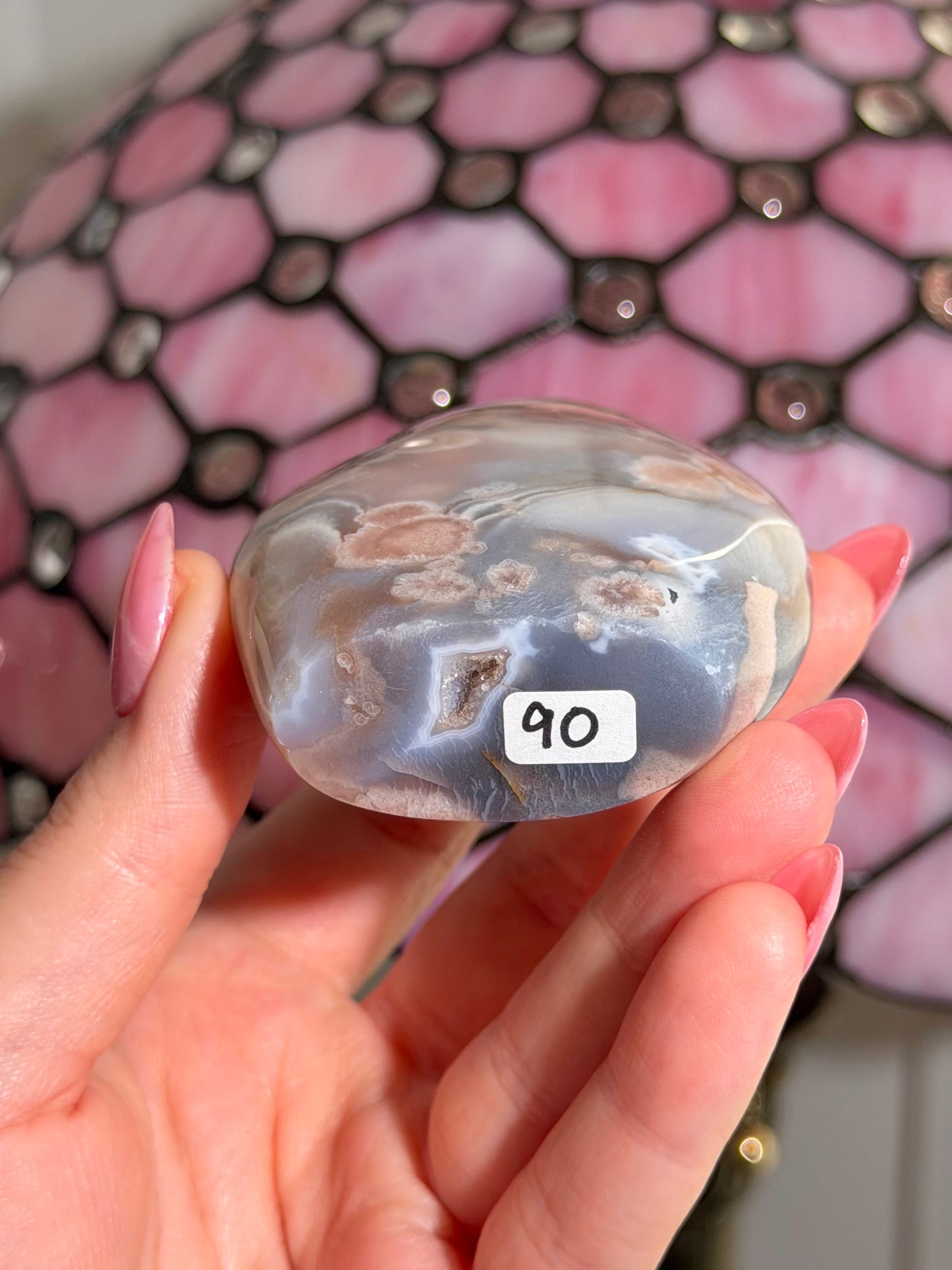 Flower agate x pink amethyst flame