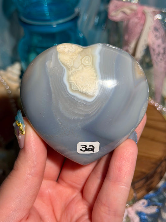 Orca agate heart