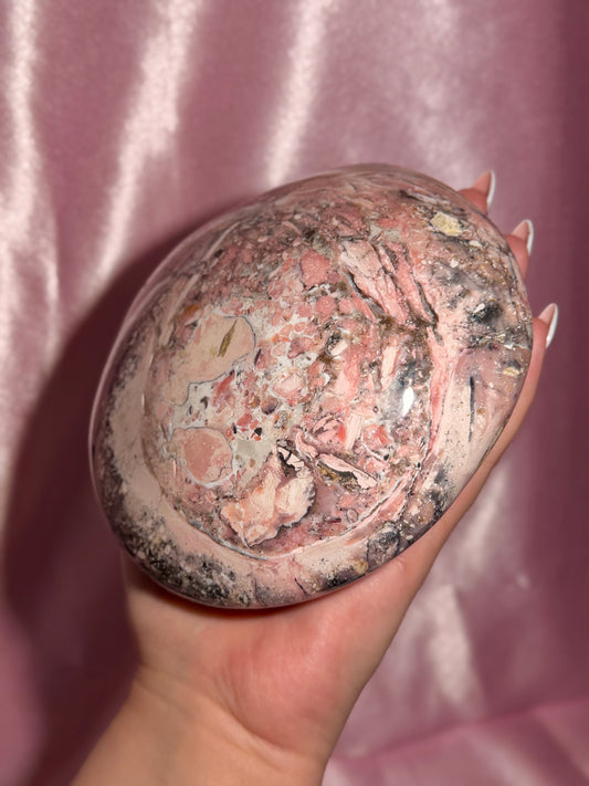 Peruvian Pink Opal "UFO" Oversized Palmstone