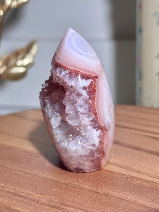 Pastel pink amethyst x flower agate freeform