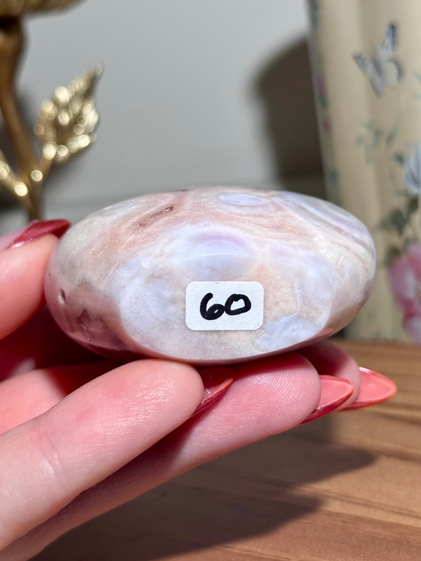 Pastel pink amethyst x flower agate freeform