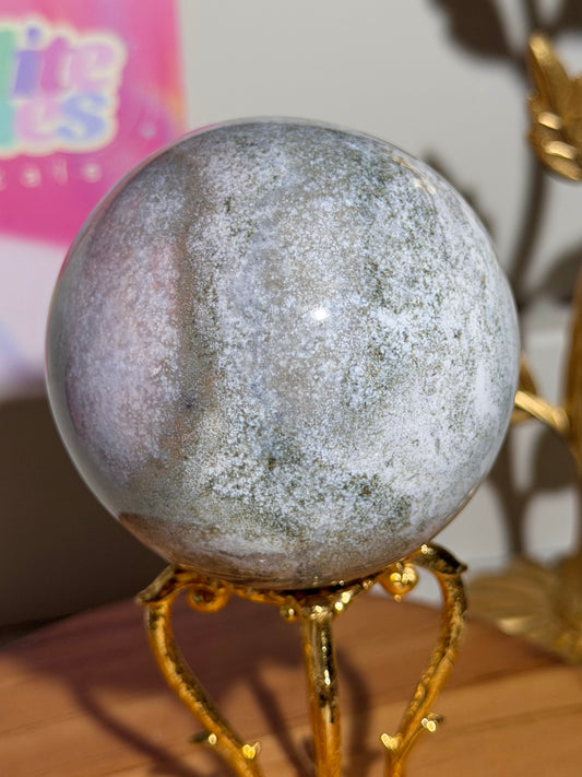 Pastel lilac sea jasper sphere