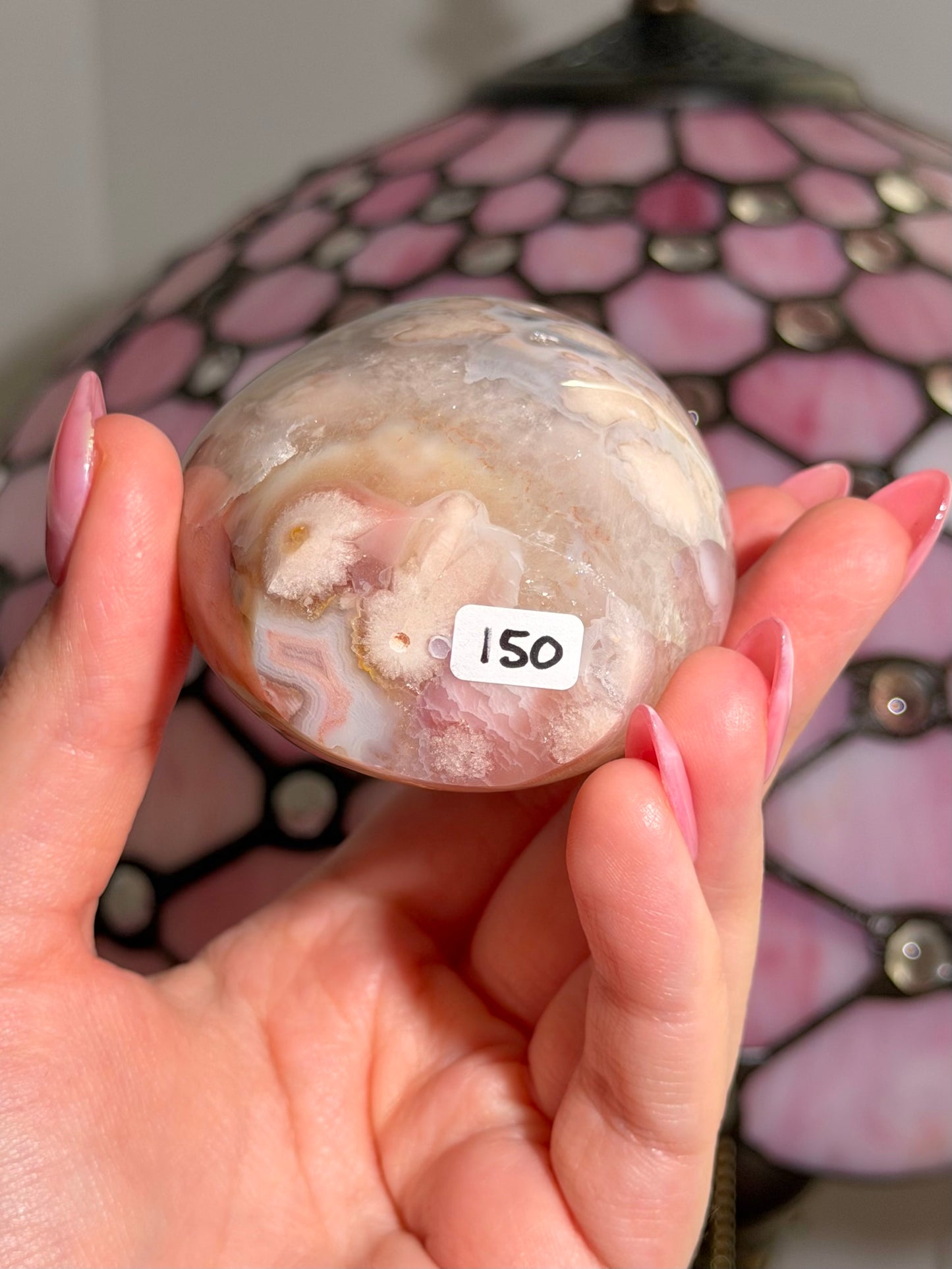 Flower agate x pink amethyst flame