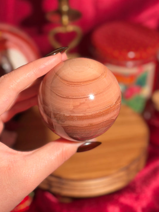 Desert rose polychrome jasper sphere
