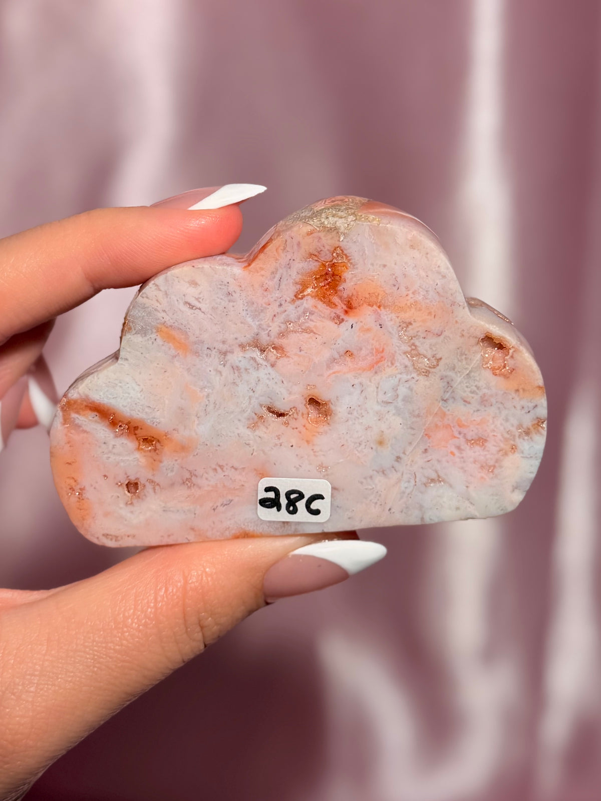Indonesian Pink Carnelian Cloud Carving (C)