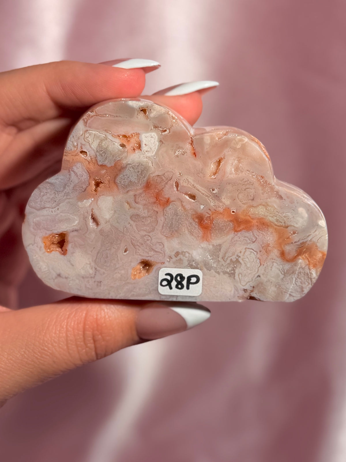 Indonesian Pink Carnelian Cloud Carving (P)
