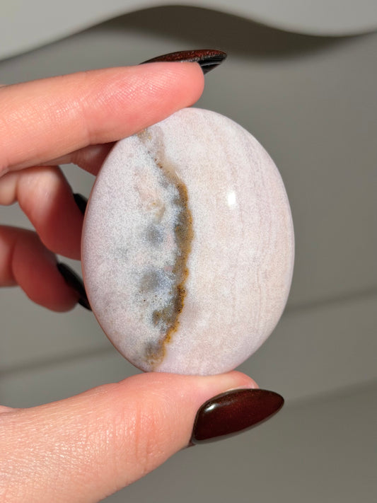 Baby pink sea jasper palmstone *Personal collection release