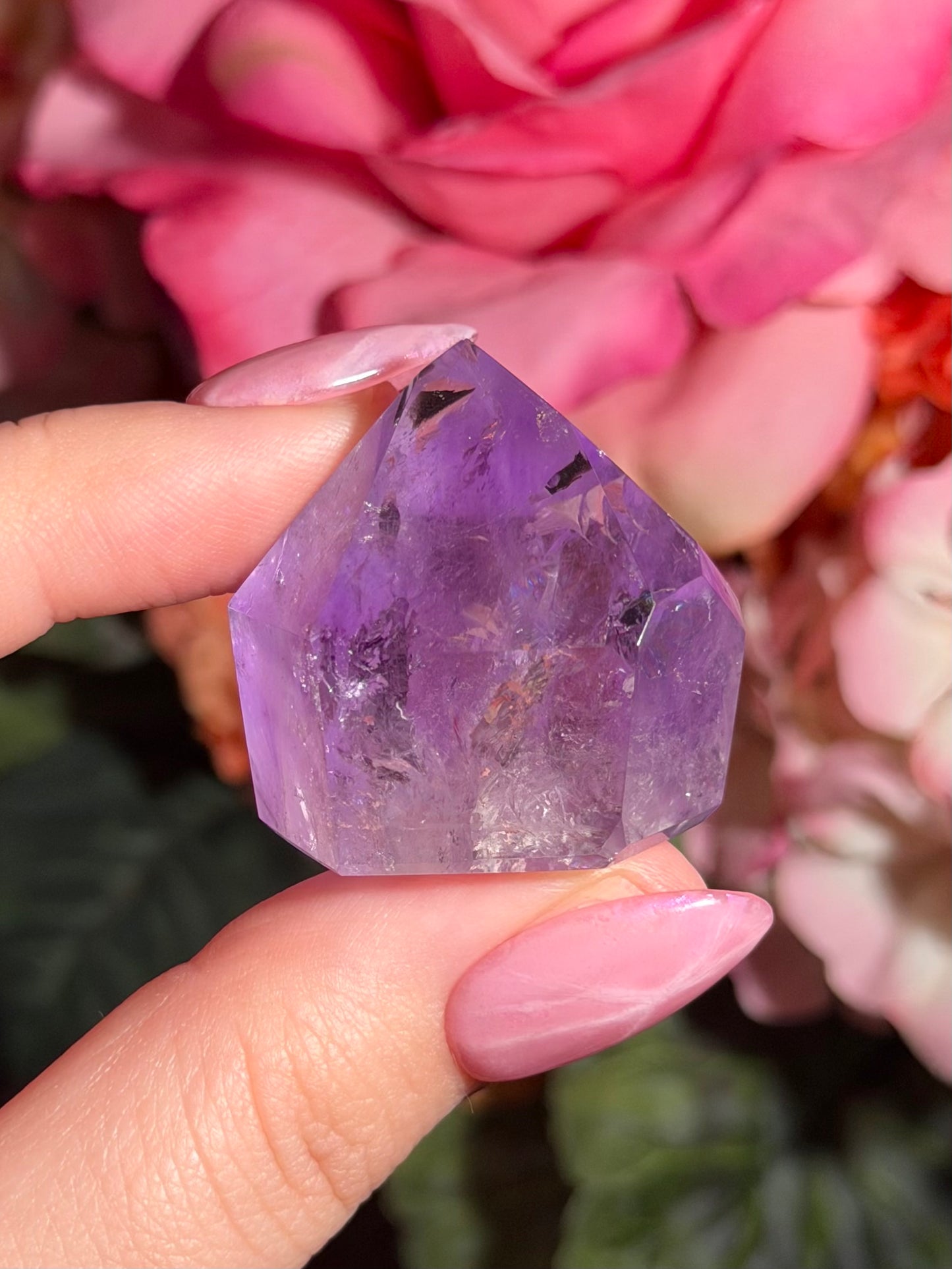 Purple phantom amethyst tower from Brazil
