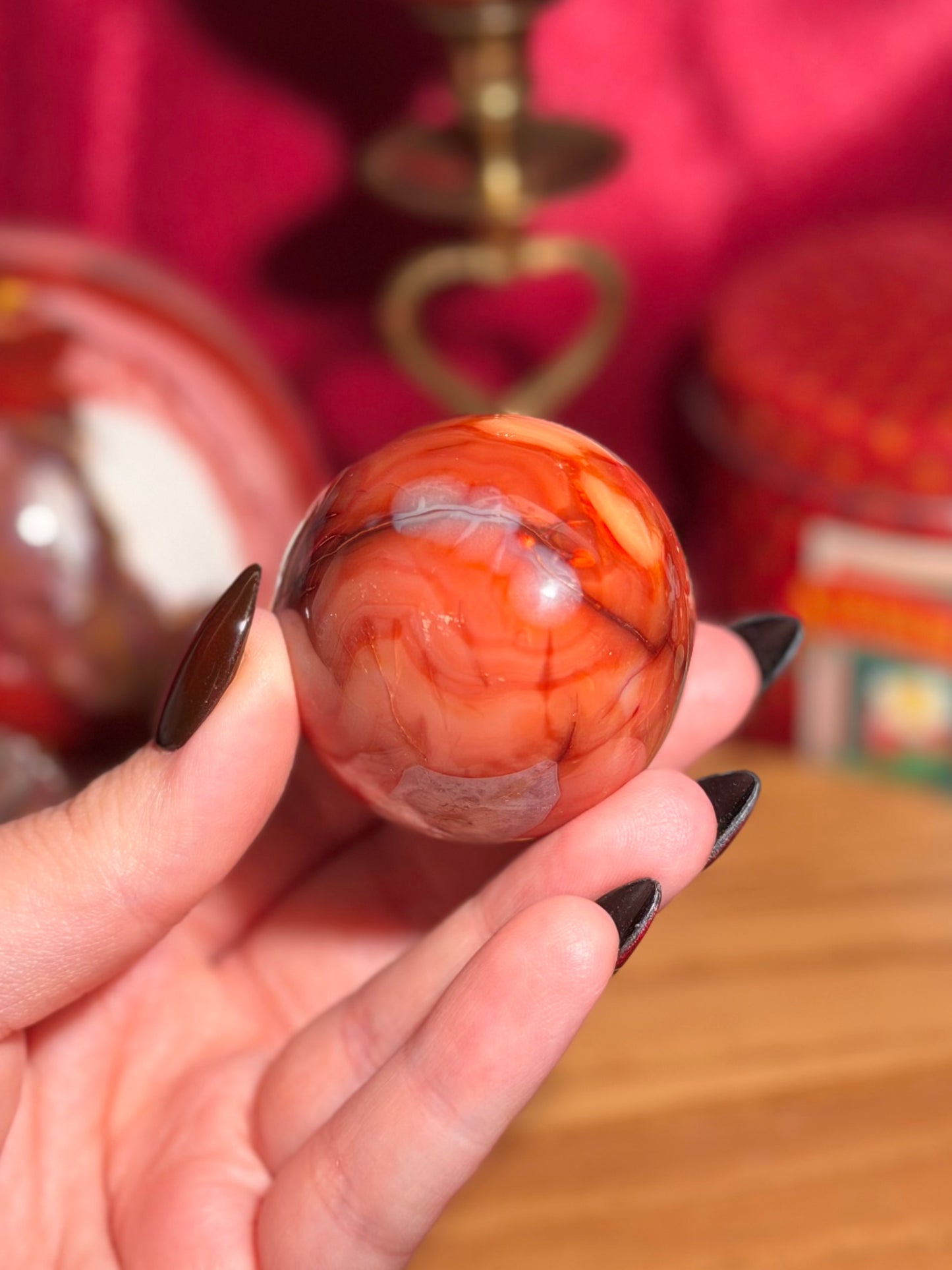 Quartzy carnelian egg 29A