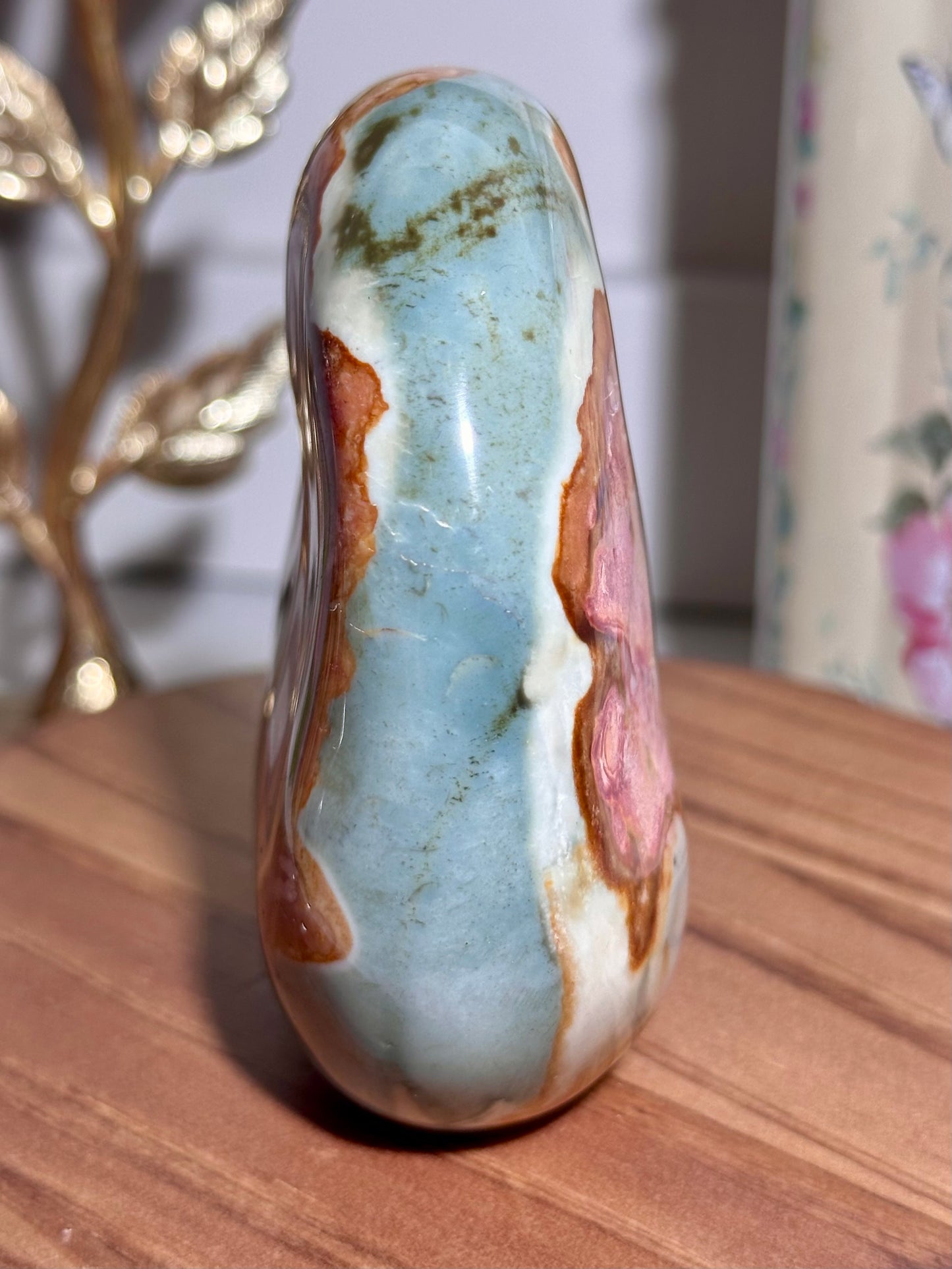 Colorful polychrome jasper freeform