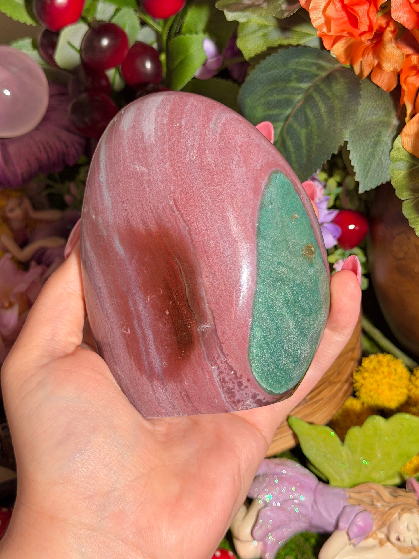 Strawberry purple sea jasper freeform