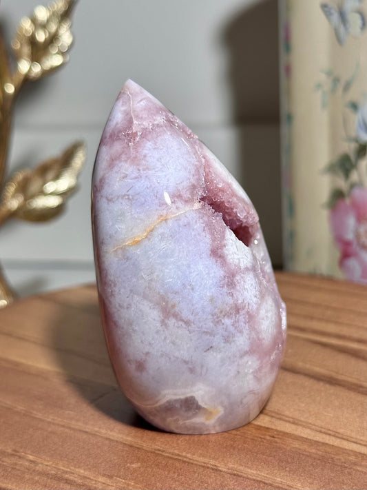 Pastel pink amethyst x flower agate freeform