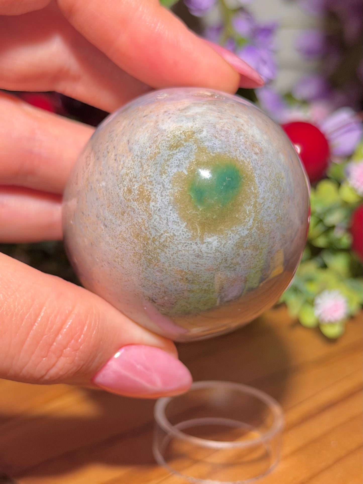 Pastel purple sea jasper egg