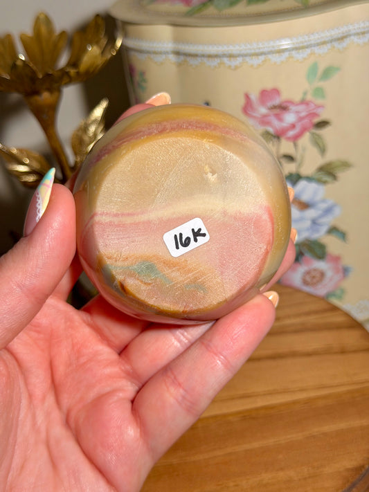 Pastel polychrome jasper bowl 16K