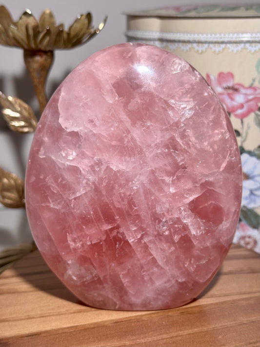 Watermelon pink rose quartz freeform