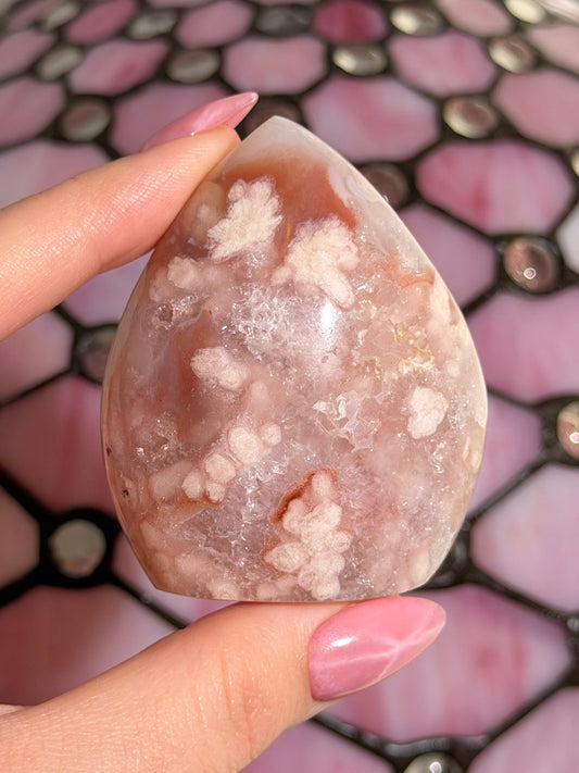 Flower agate x pink amethyst flame