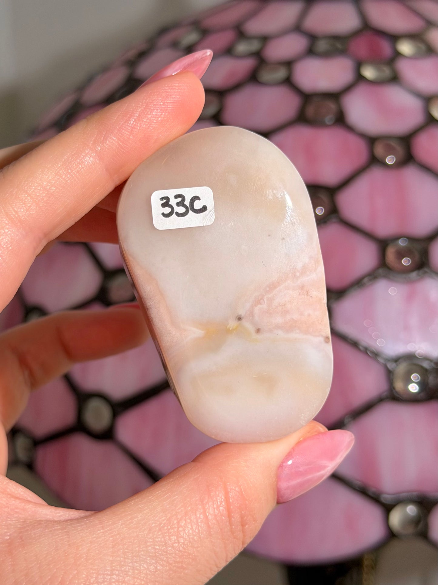 Pastel flower agate palmstone