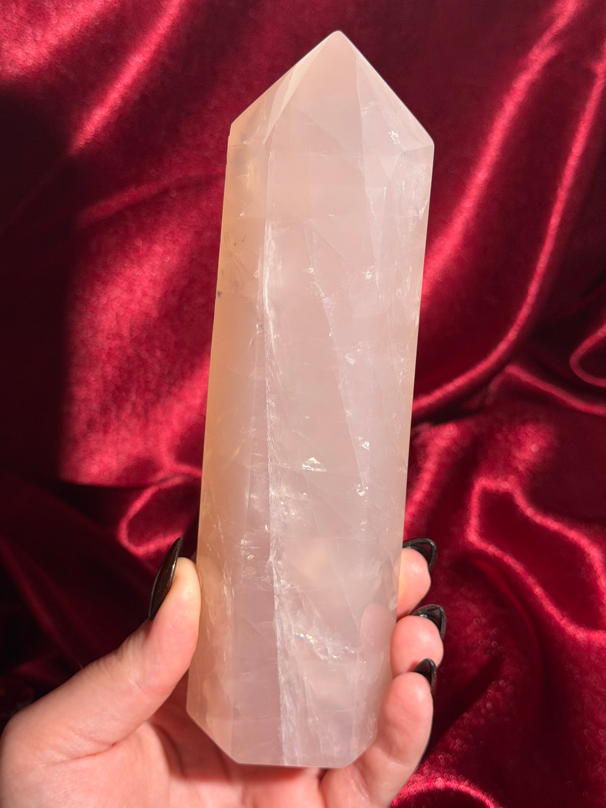 Large rose quartz tower 114A