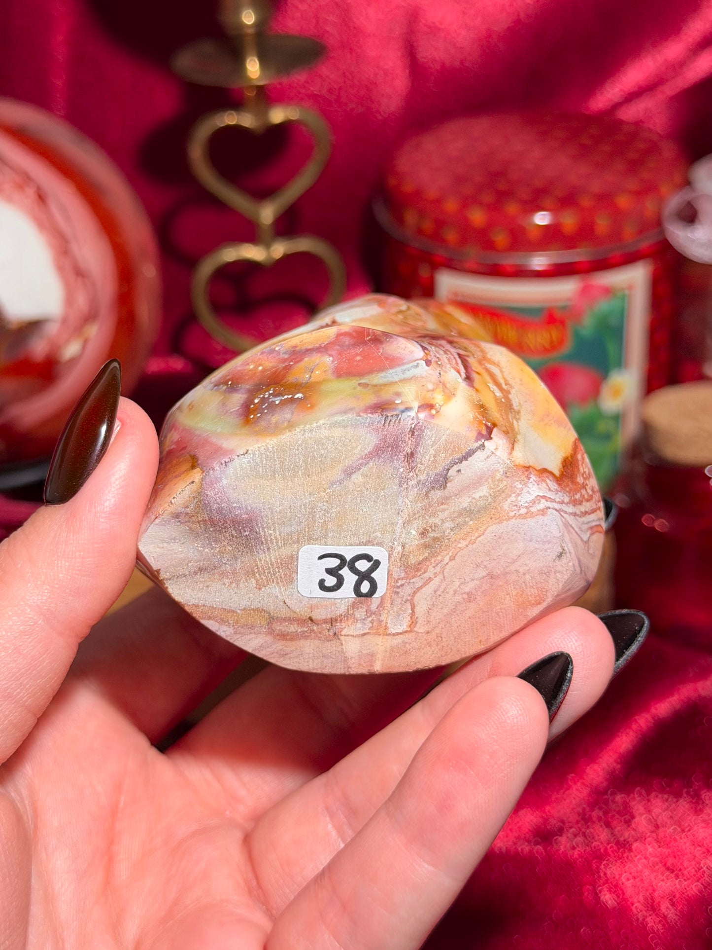Polychrome jasper flame