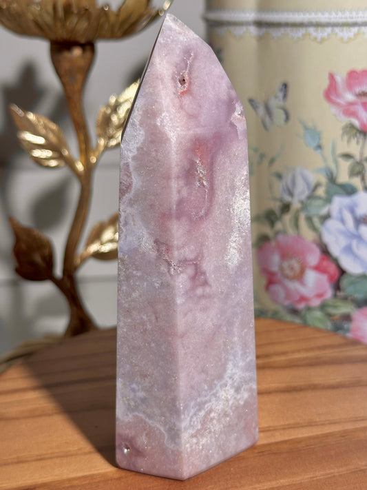 Brazilian pink amethyst tower