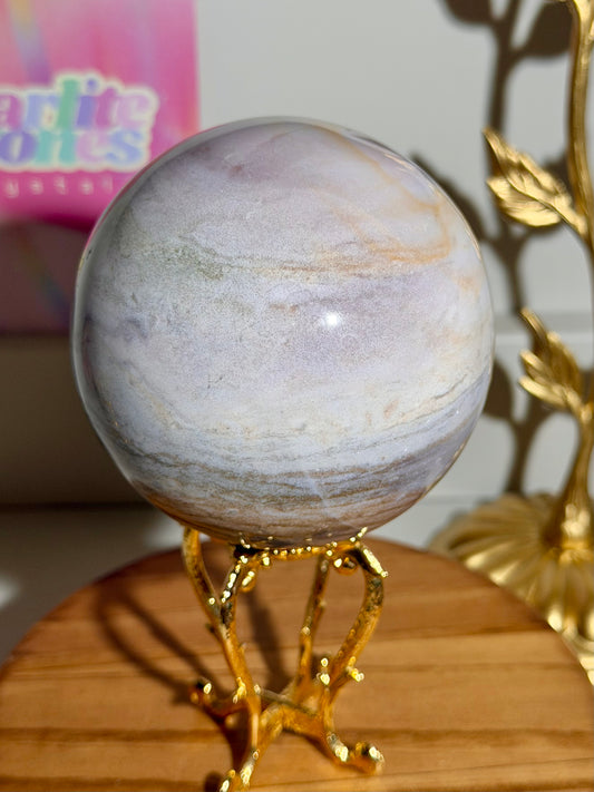 Pastel lilac sea jasper sphere