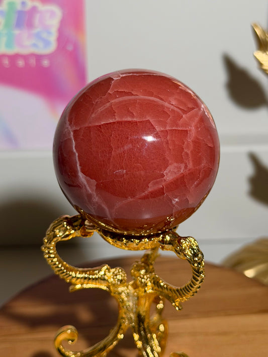 Rose calcite sphere from Pakistan (24A)