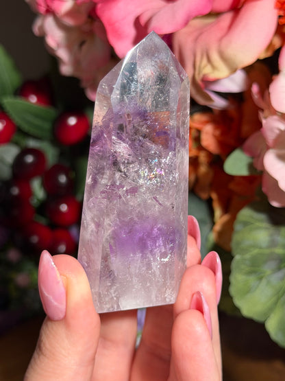 Purple phantom amethyst tower from Brazil