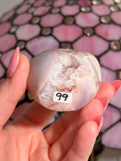 Flower agate x pink amethyst flame