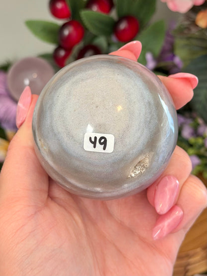 Pastel lilac sea jasper sphere