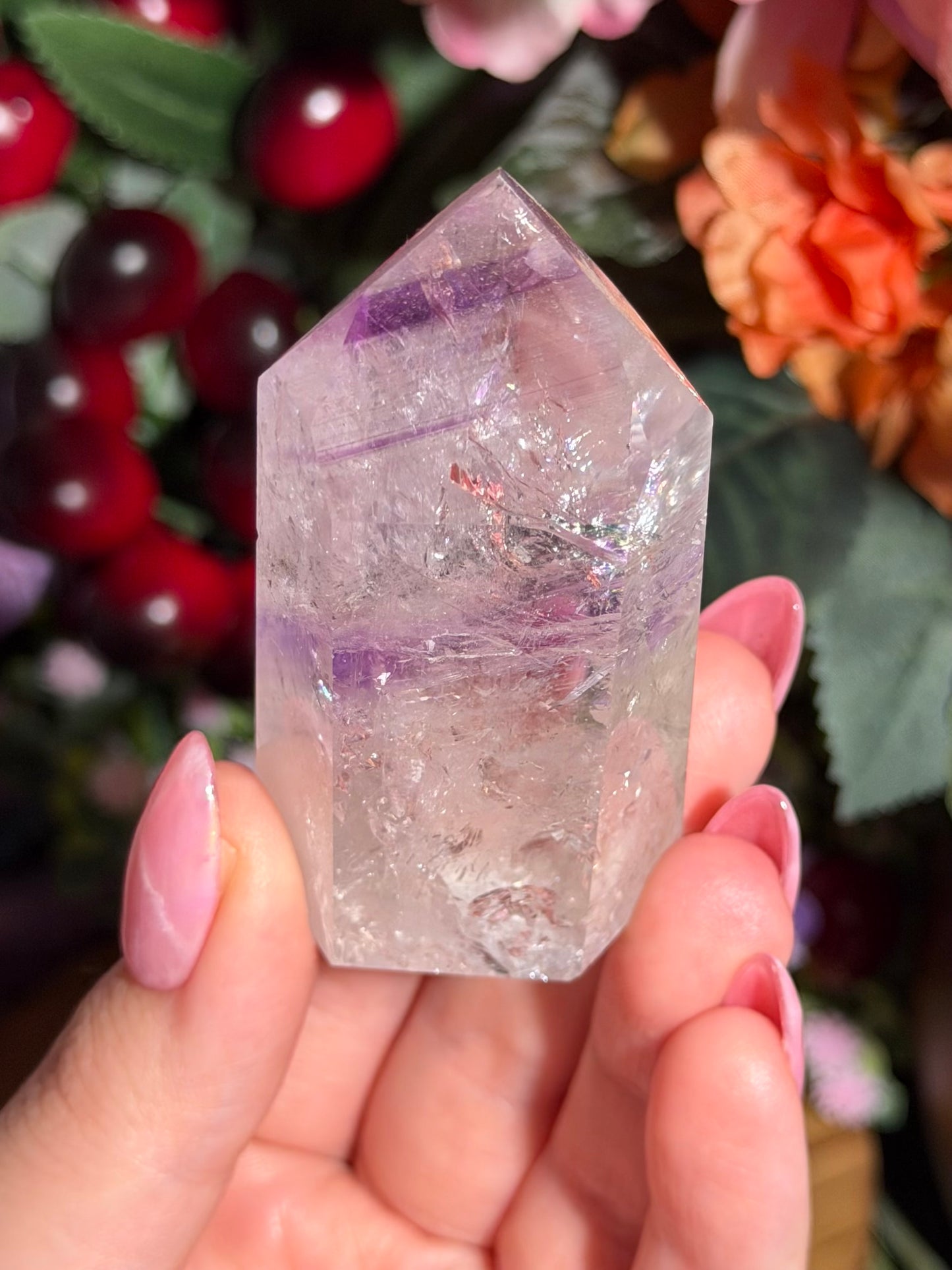 Purple phantom amethyst tower from Brazil