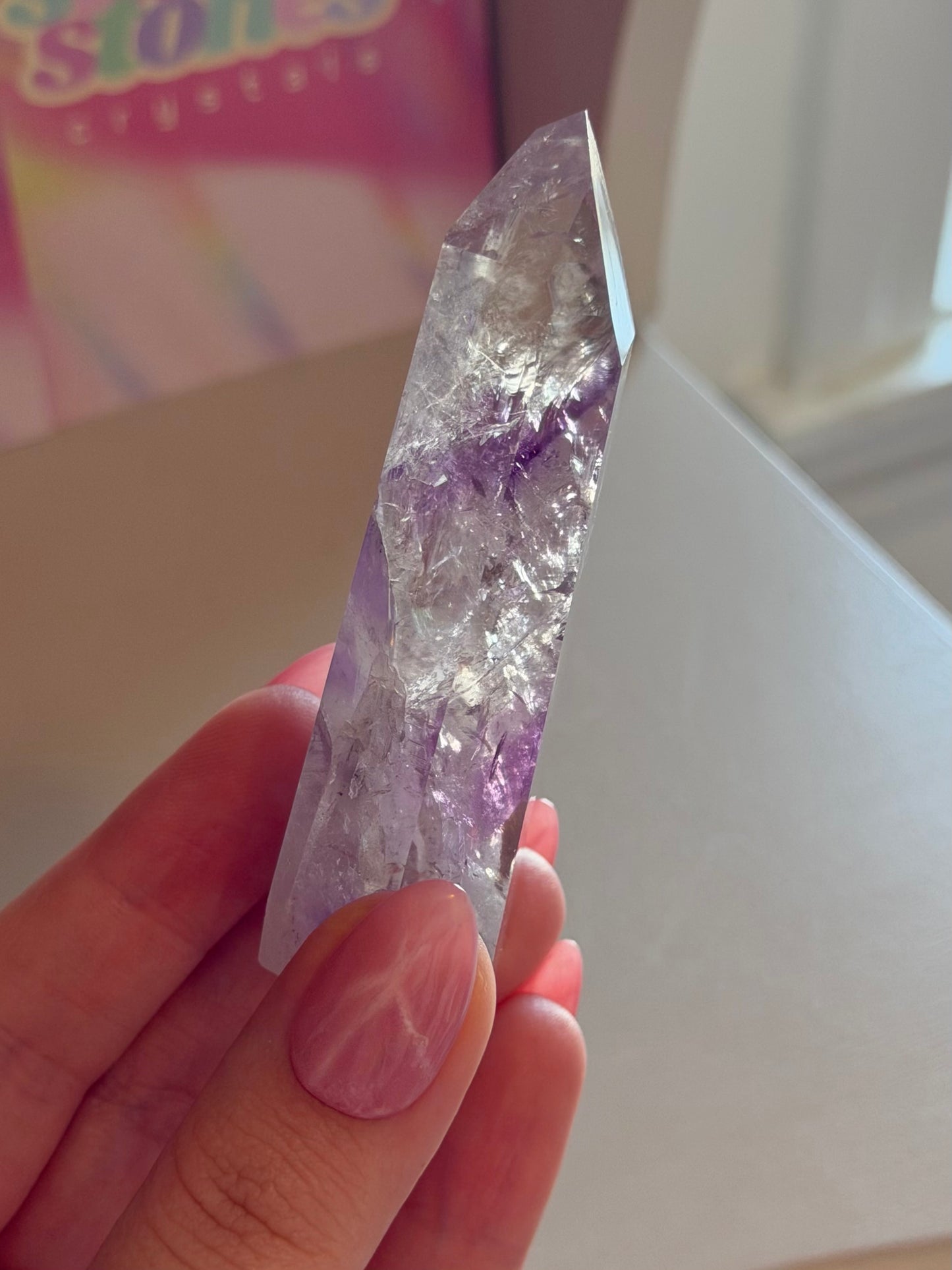 Purple phantom amethyst tower from Brazil