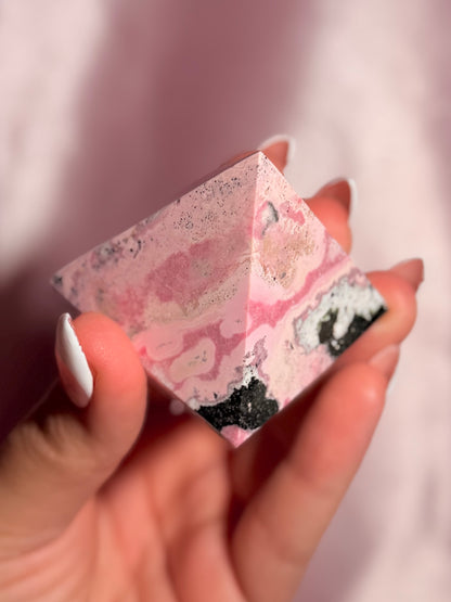 Peruvian Pink Rhodonite Pyramid