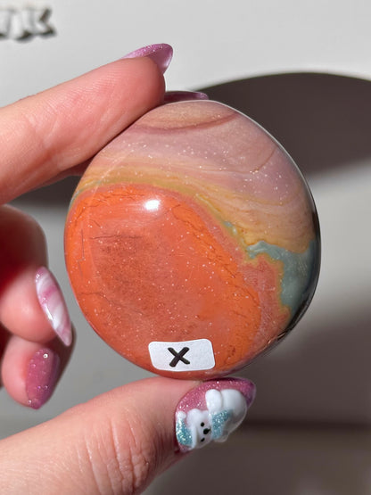 “You pick!” - Polychrome jasper palmstones